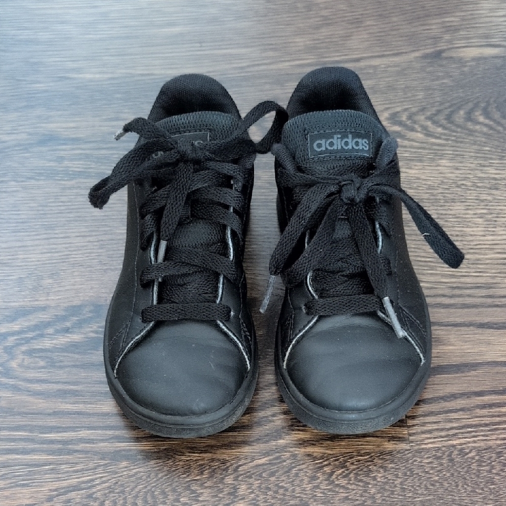 Adidas Black Leather Sneakers Versatile Design